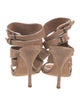 Jean-Michel Cazabat for Sophie Theallet Suede Leather Trim Embellishment Gladiator Sandals