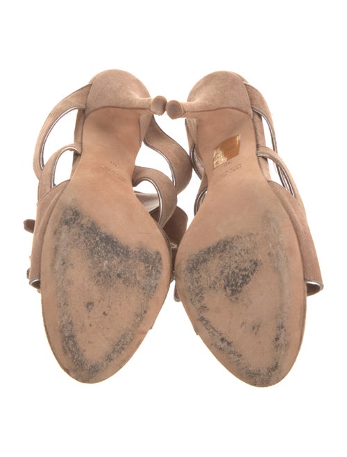 Jean-Michel Cazabat for Sophie Theallet Suede Leather Trim Embellishment Gladiator Sandals