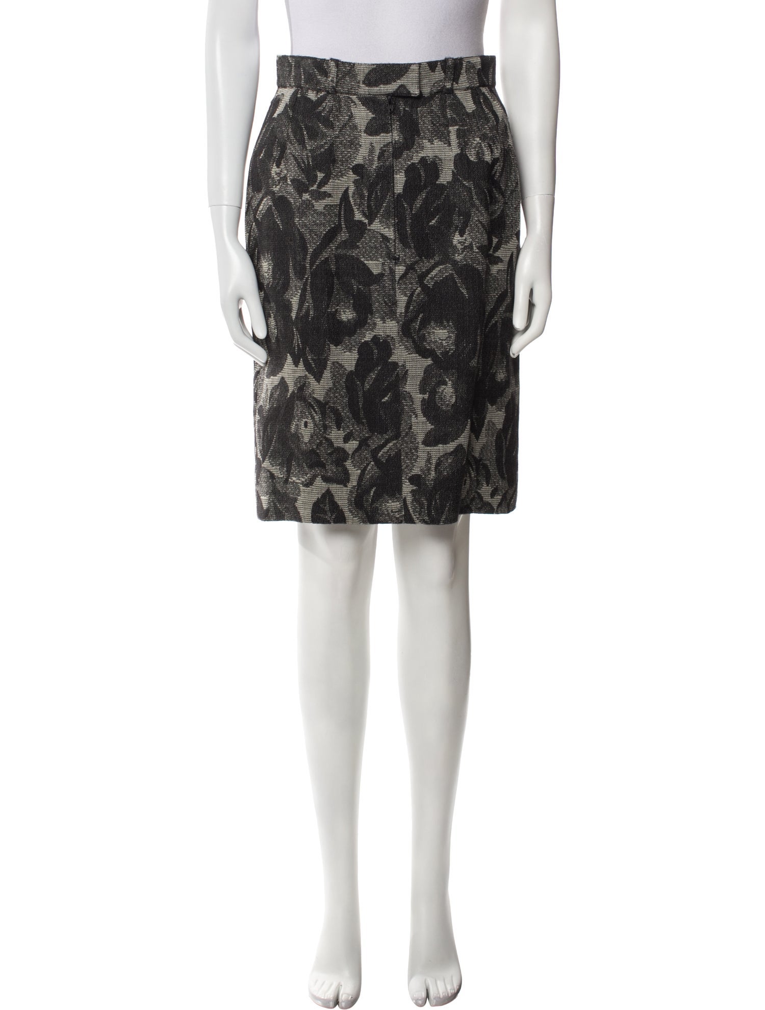 Jean-Louis Scherrer Pleated Accents Knee-Length Skirt