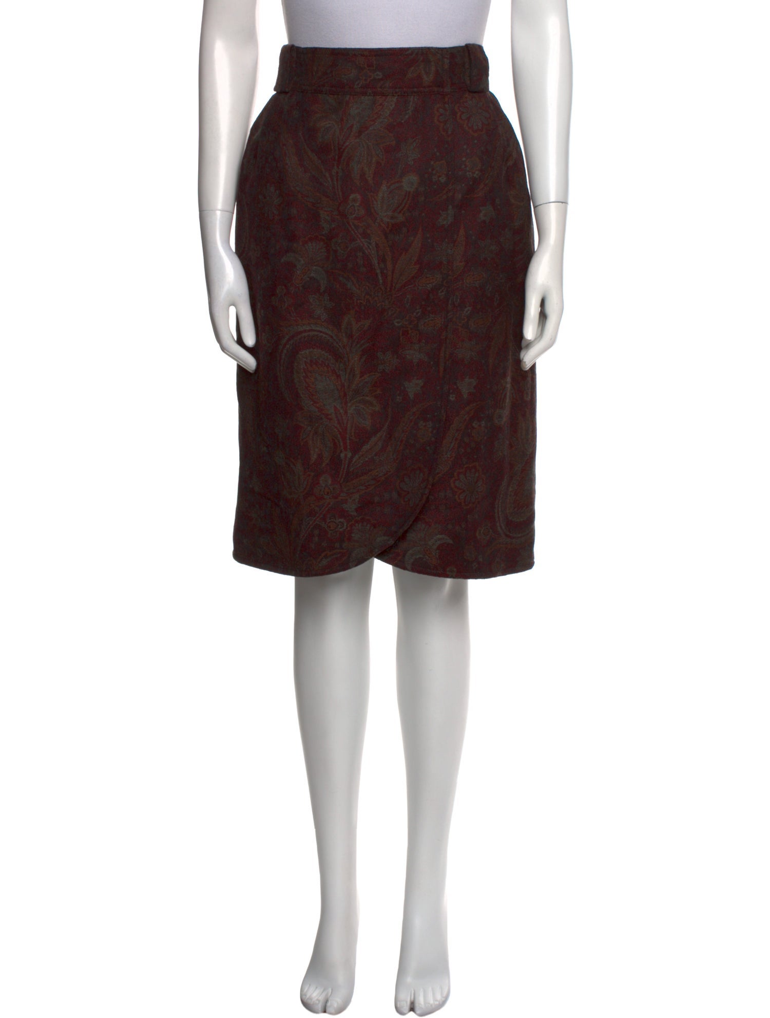 Jean-Louis Scherrer Wool Knee-Length Skirt