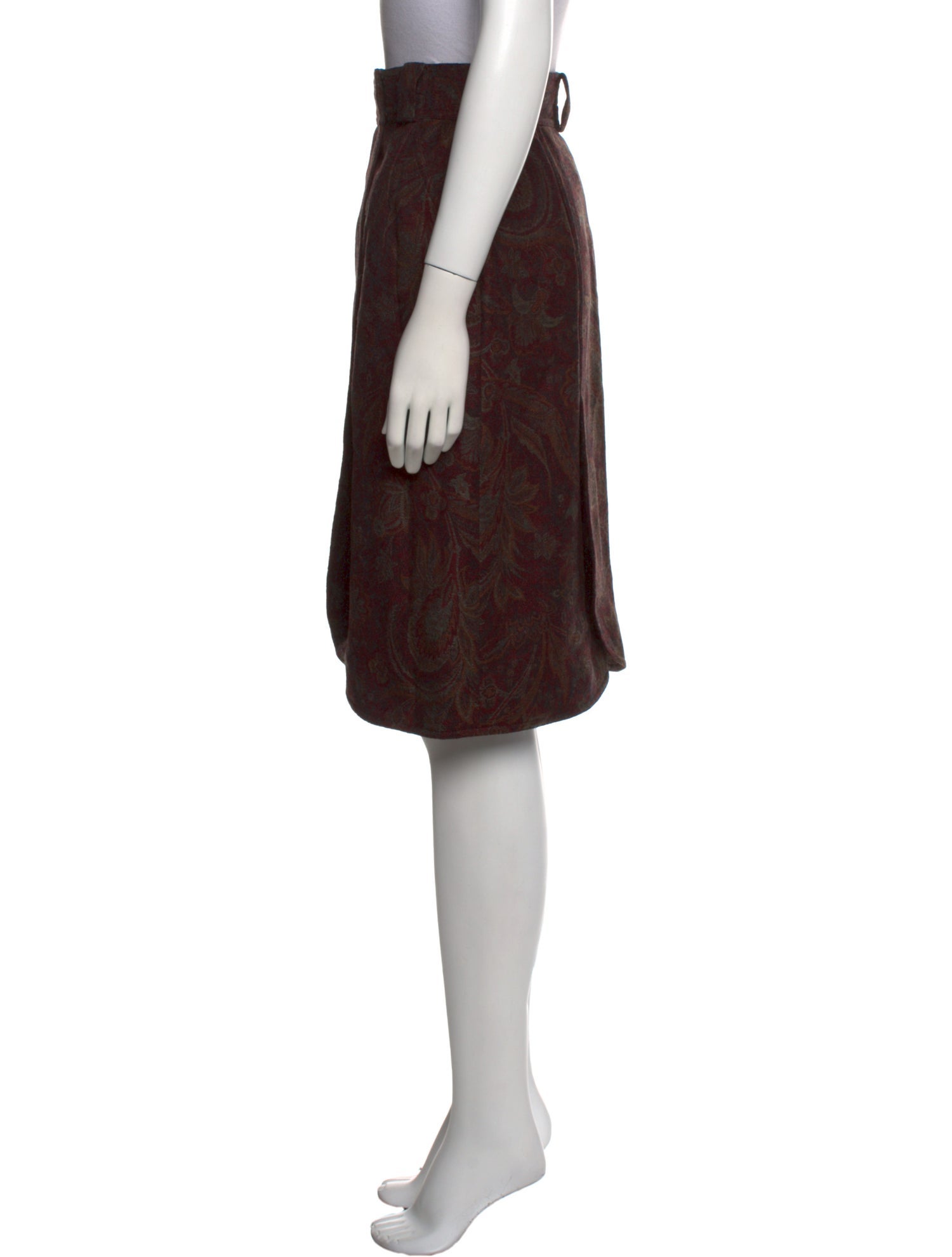 Jean-Louis Scherrer Wool Knee-Length Skirt