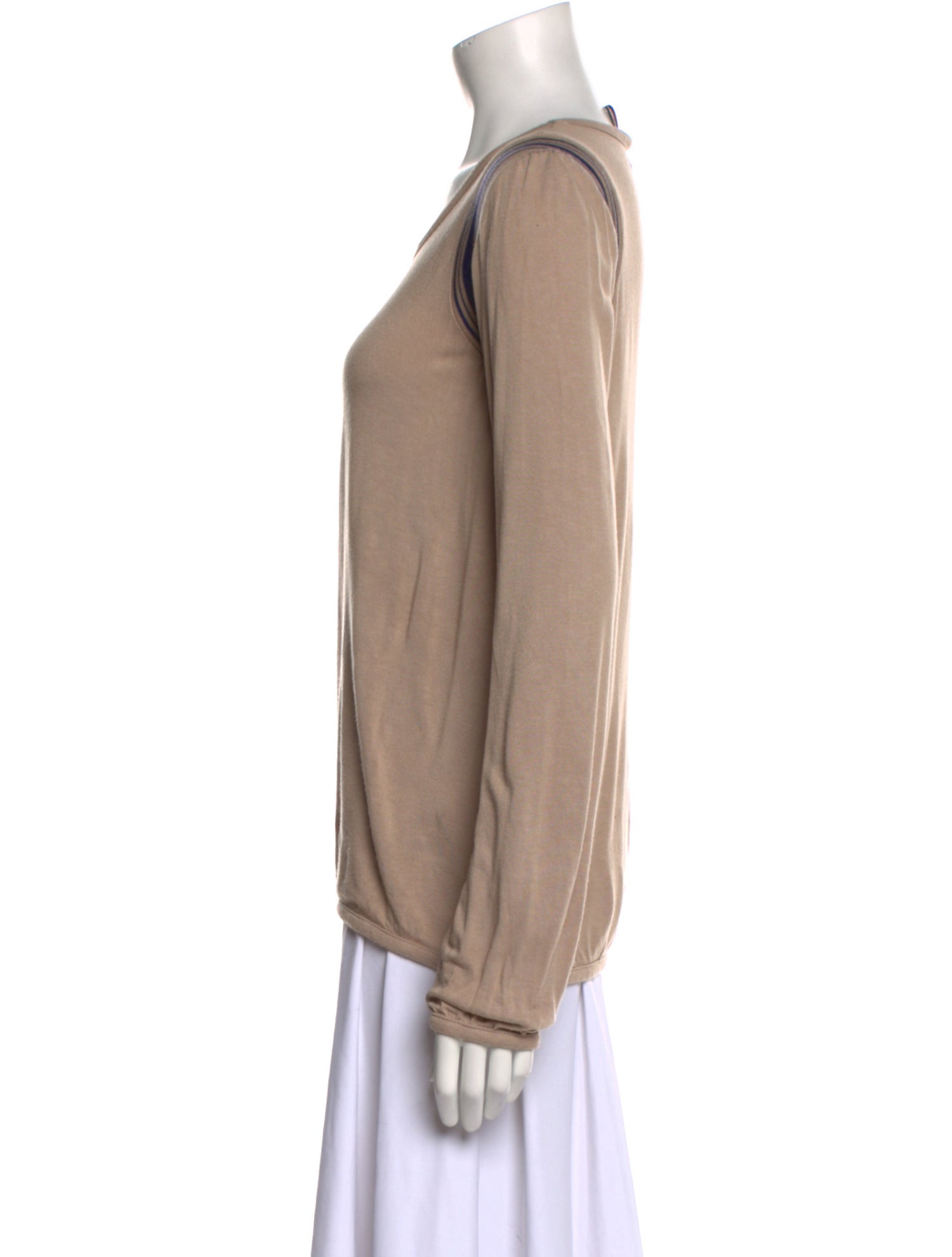 Jean's Paul Gaultier Scoop Neck Long Sleeve Top