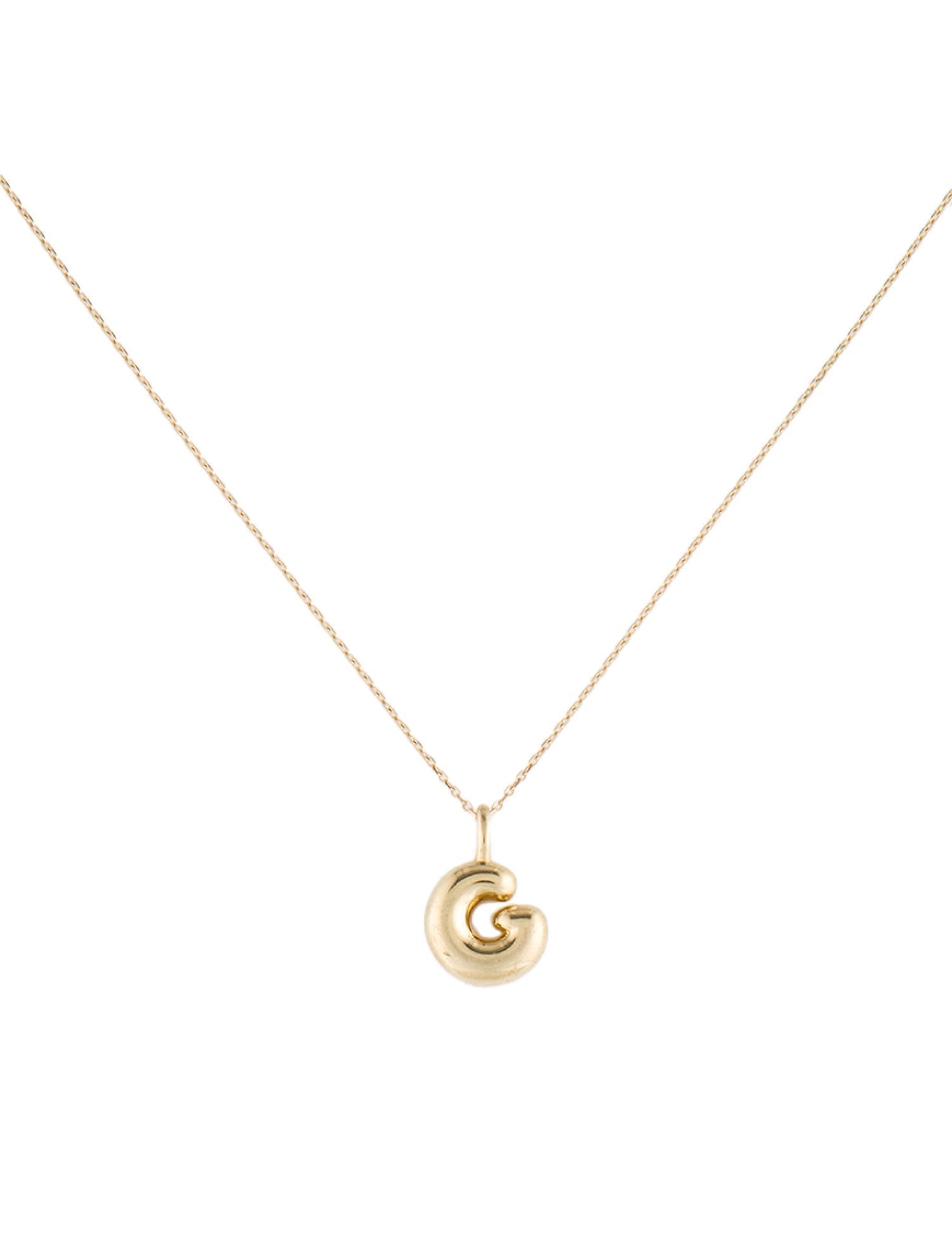 Jenny Bird 14K Bubble Letter "G' Pendant Necklace