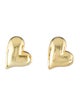 Jenny Bird Art Heart Button Studs Earrings