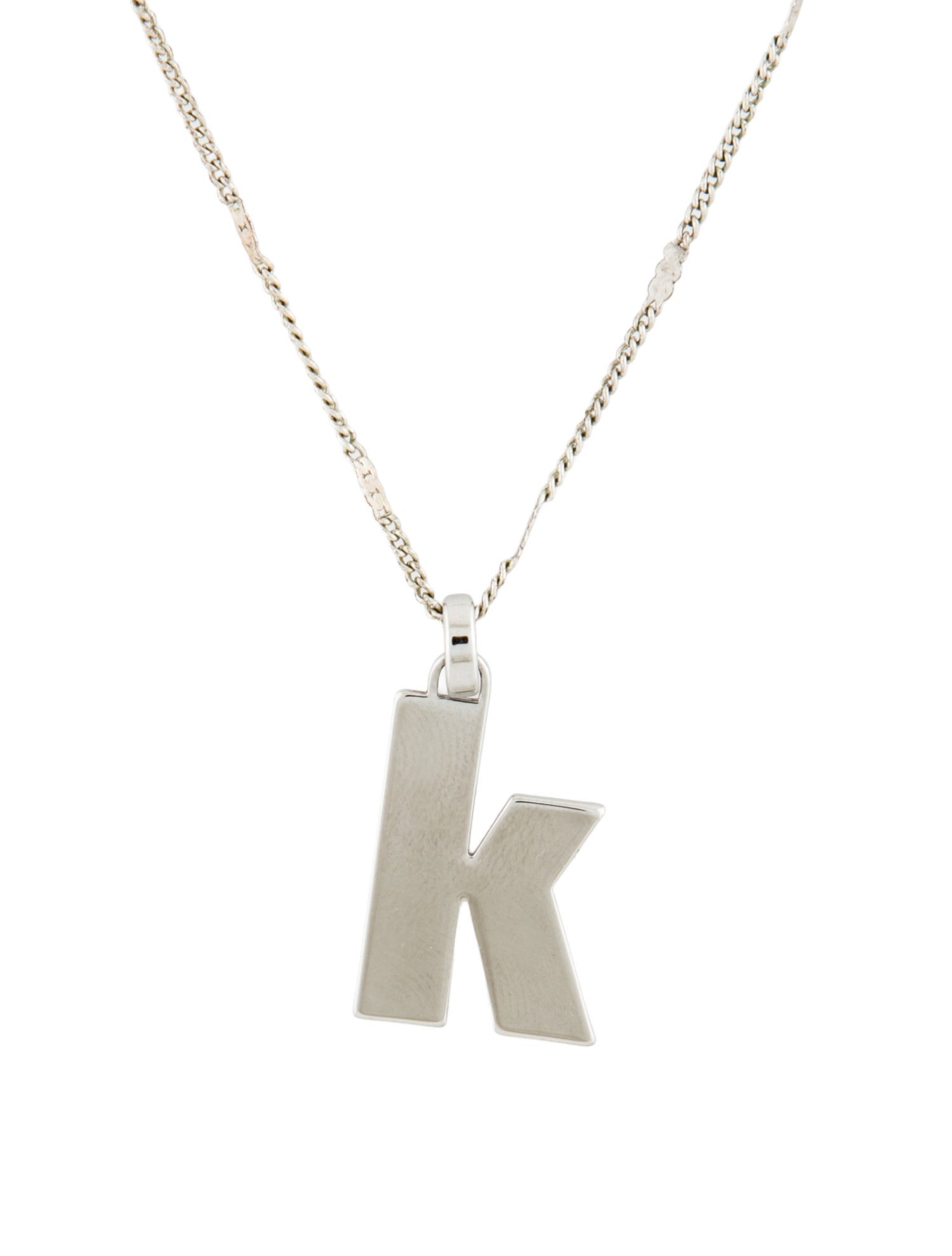 Jenny Bird Chain Link 'K' Pendant Necklace
