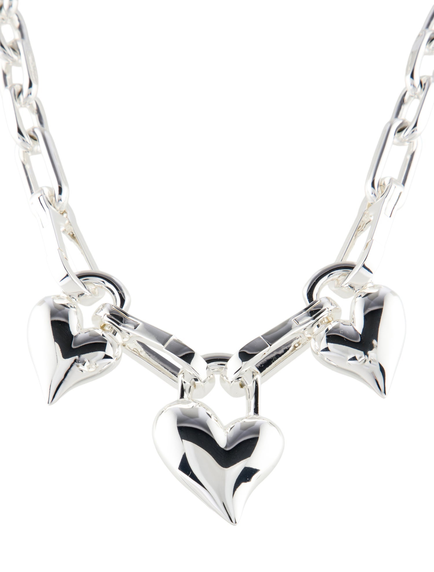 Jenny Bird Padlock Triple Heart Pendant Necklace