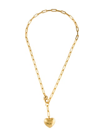 Jenny Bird Puffy Heart Pendant Chain Necklace