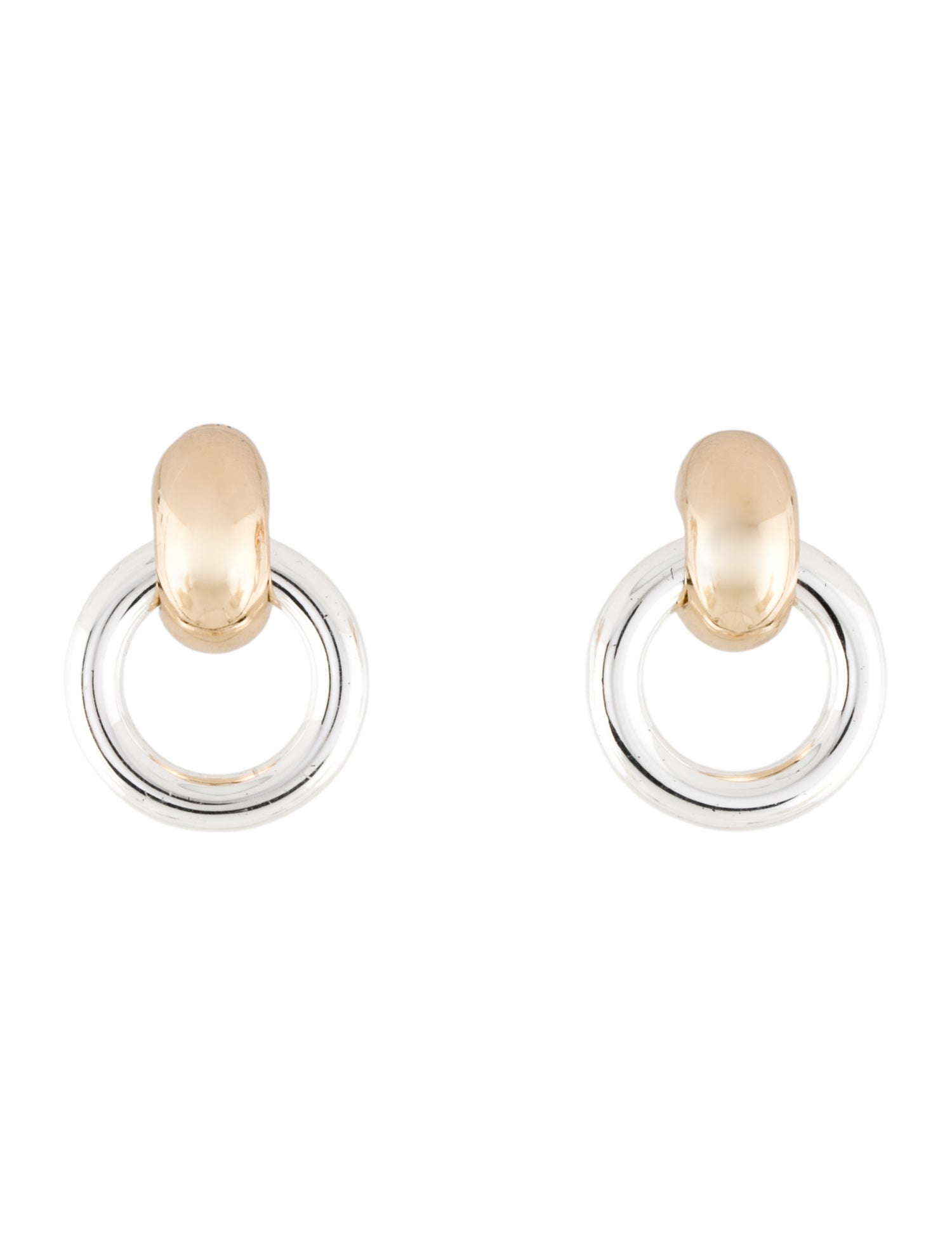 Jenny Bird Two-Tone Puffy Faye Knocker Drop Earrings