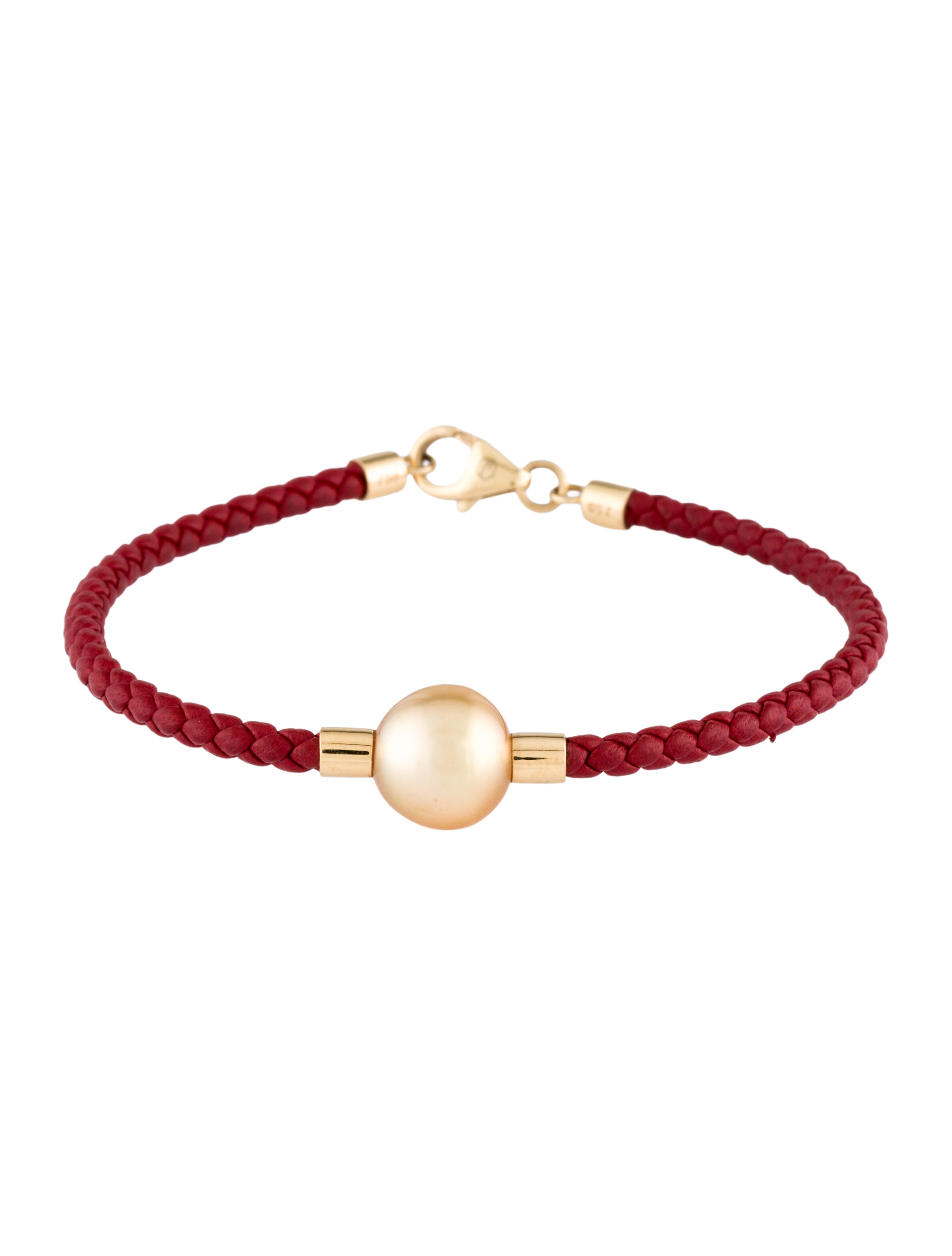 Jewelmer 18K Pearl & Leather Bracelet