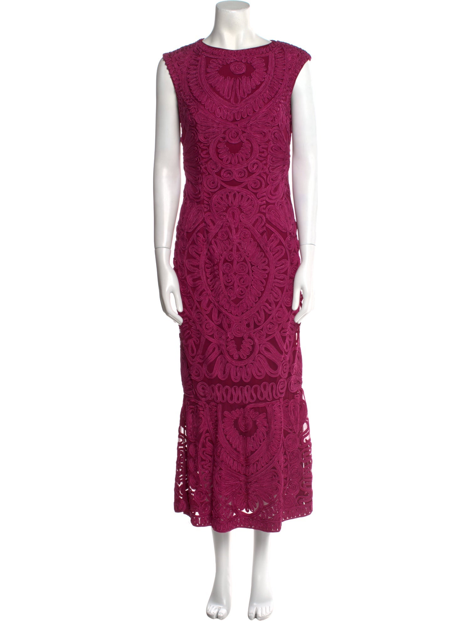 J. JS LEE Lace Pattern Long Dress