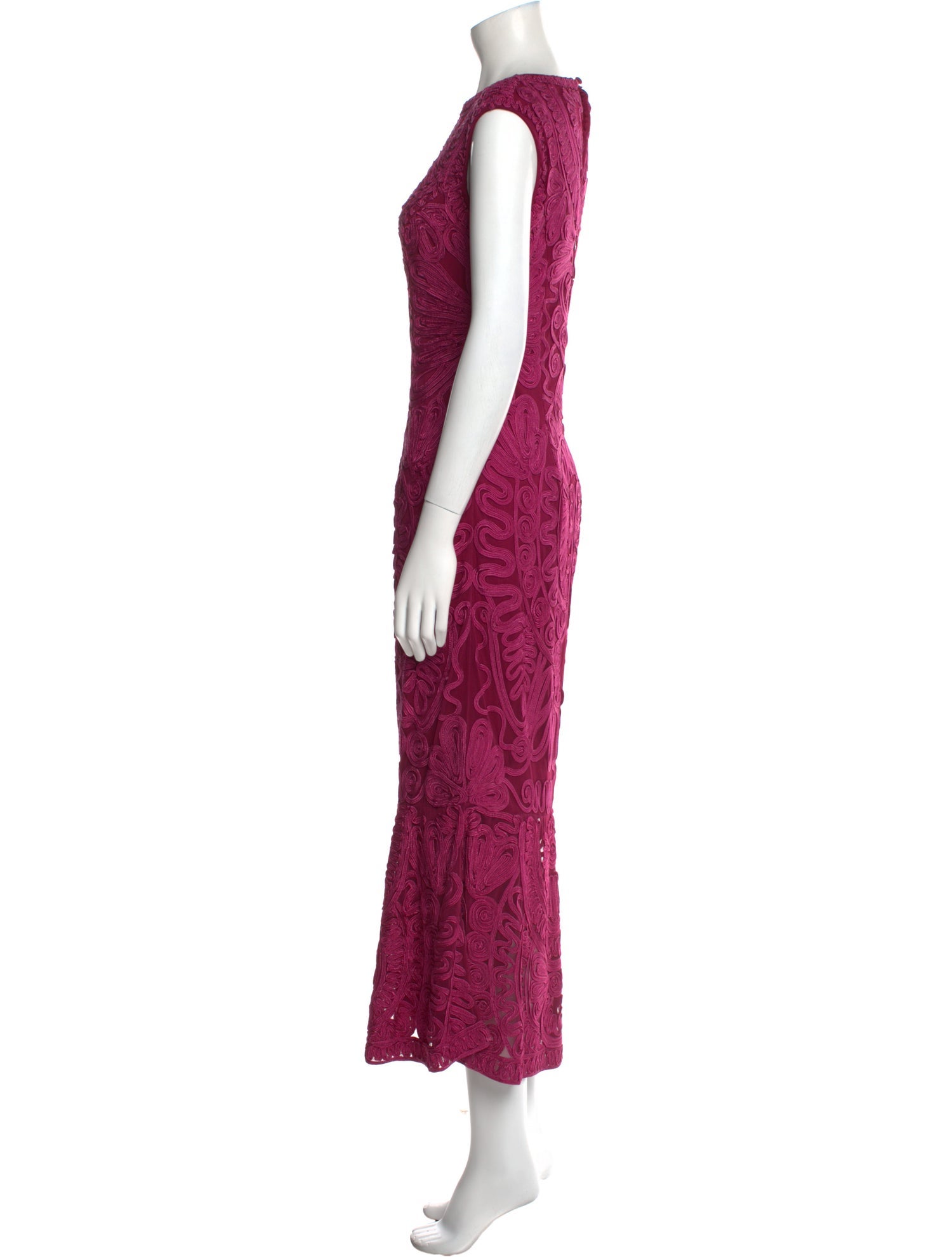 J. JS LEE Lace Pattern Long Dress
