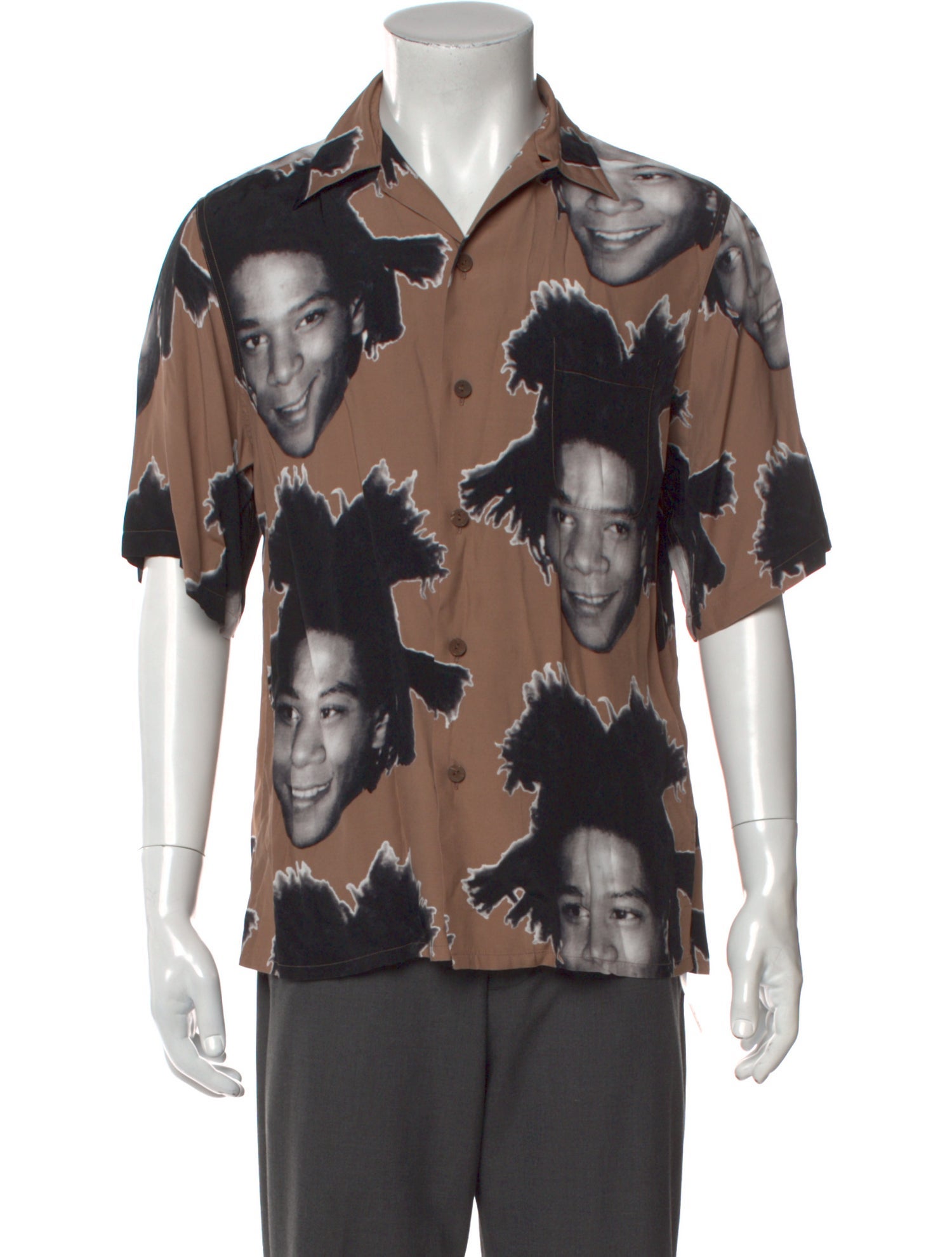 JEAN-MICHEL BASQUIAT x Wacko Maria Guilty Parties Graphic Print Short Sleeve Shirt