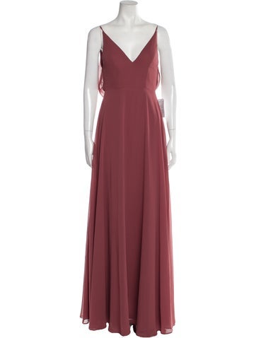 Jenny Yoo Dresses V-Neck Long Dress XS