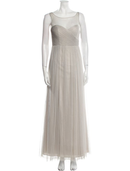 Jenny Yoo Bateau Neckline Long Dress