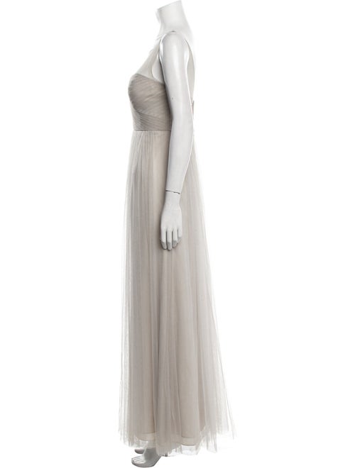 Jenny Yoo Bateau Neckline Long Dress