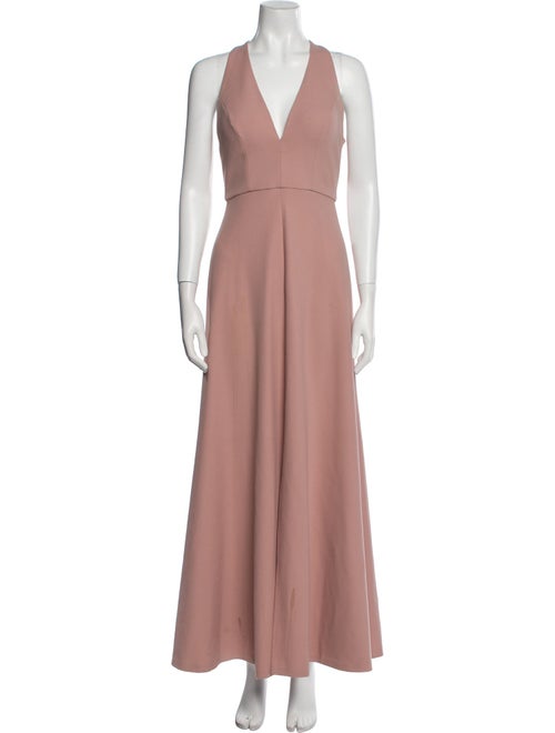Jenny Yoo Plunge Neckline Long Dress