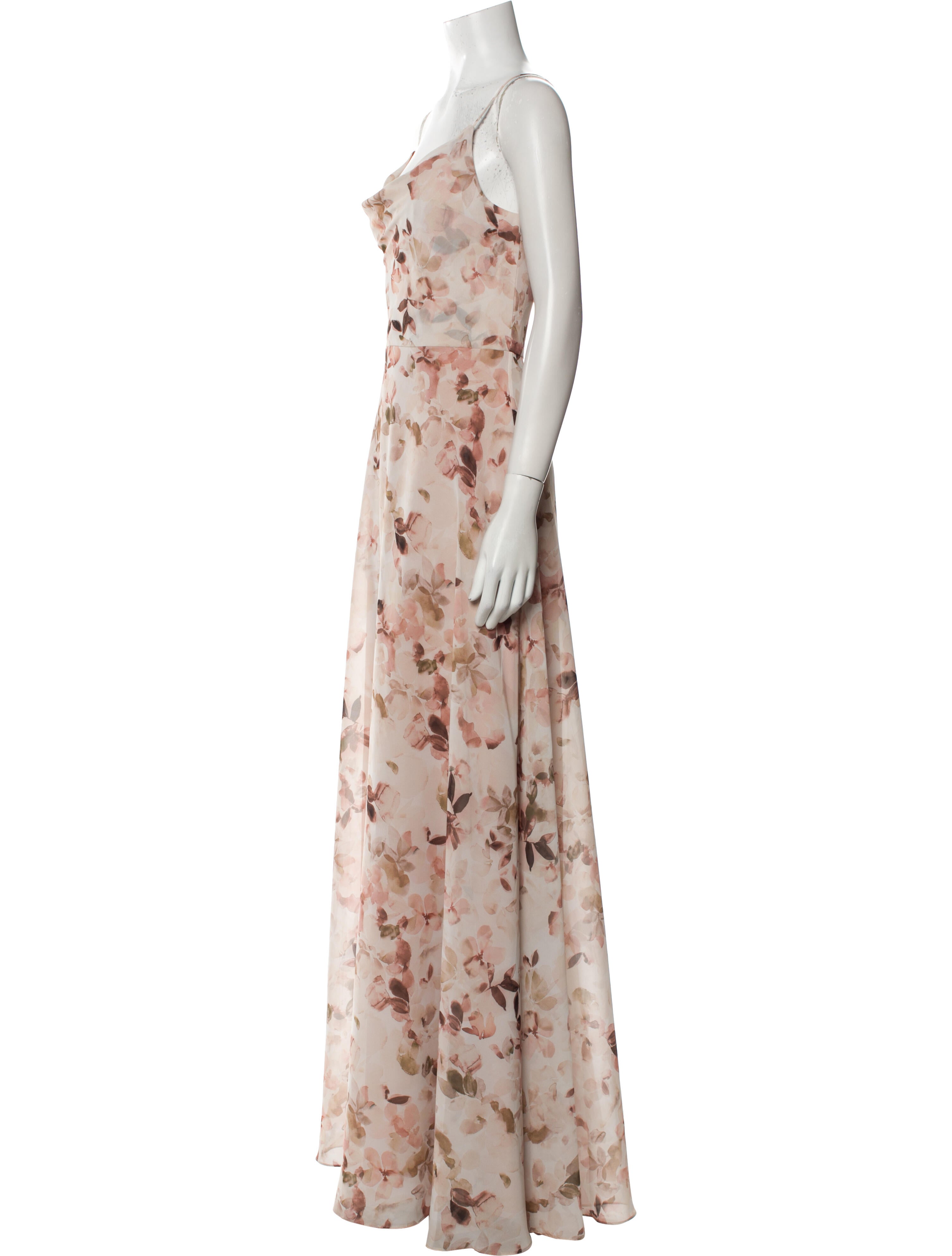 Jenny Yoo Floral Print Long Dress