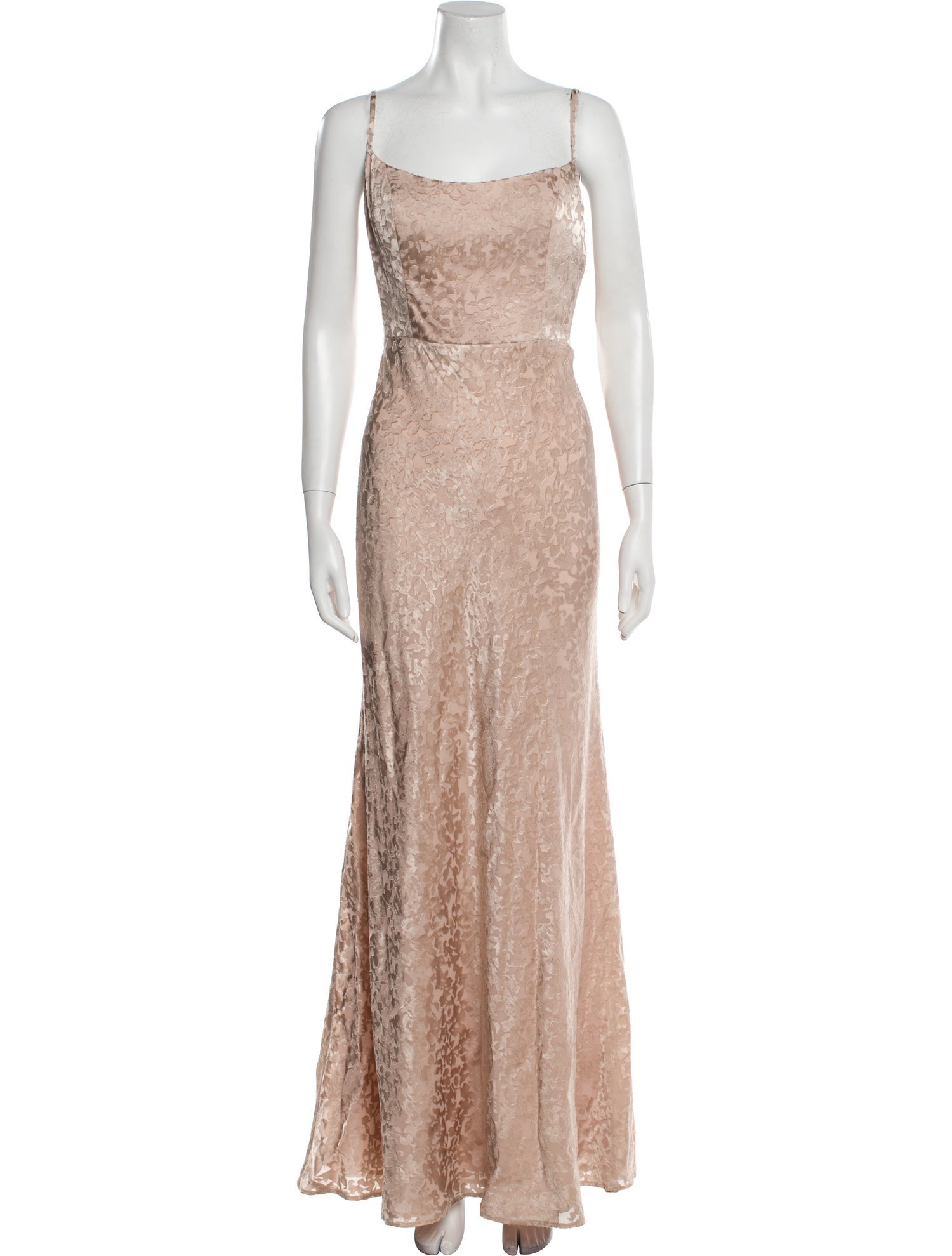 Jenny Yoo Square Neckline Long Dress