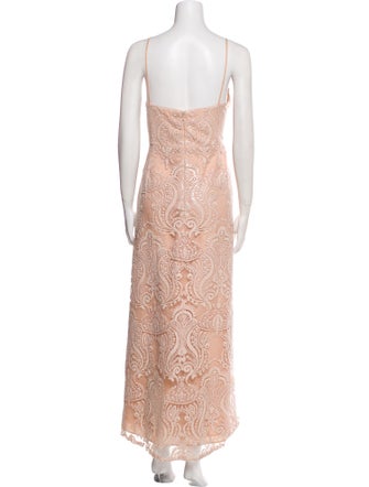Jenny Yoo Lace Pattern Long Dress