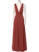 Jenny Yoo V-Neck Long Dress