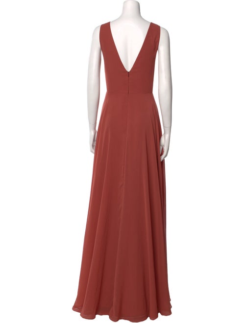 Jenny Yoo V-Neck Long Dress