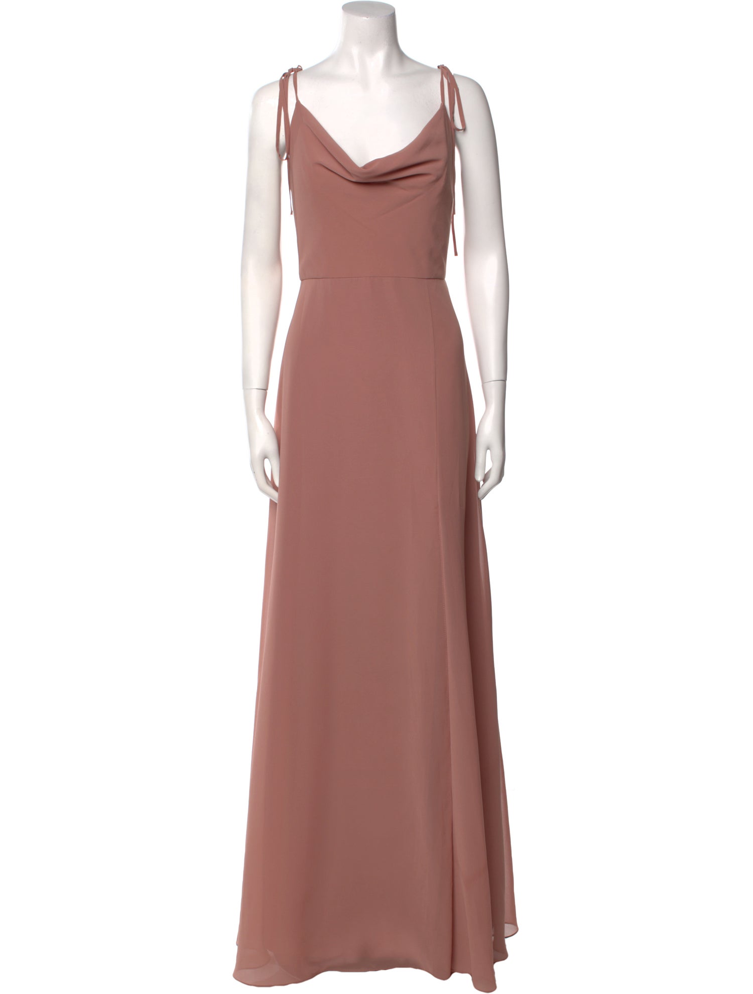 Jenny Yoo Cowl Neck Long Dress