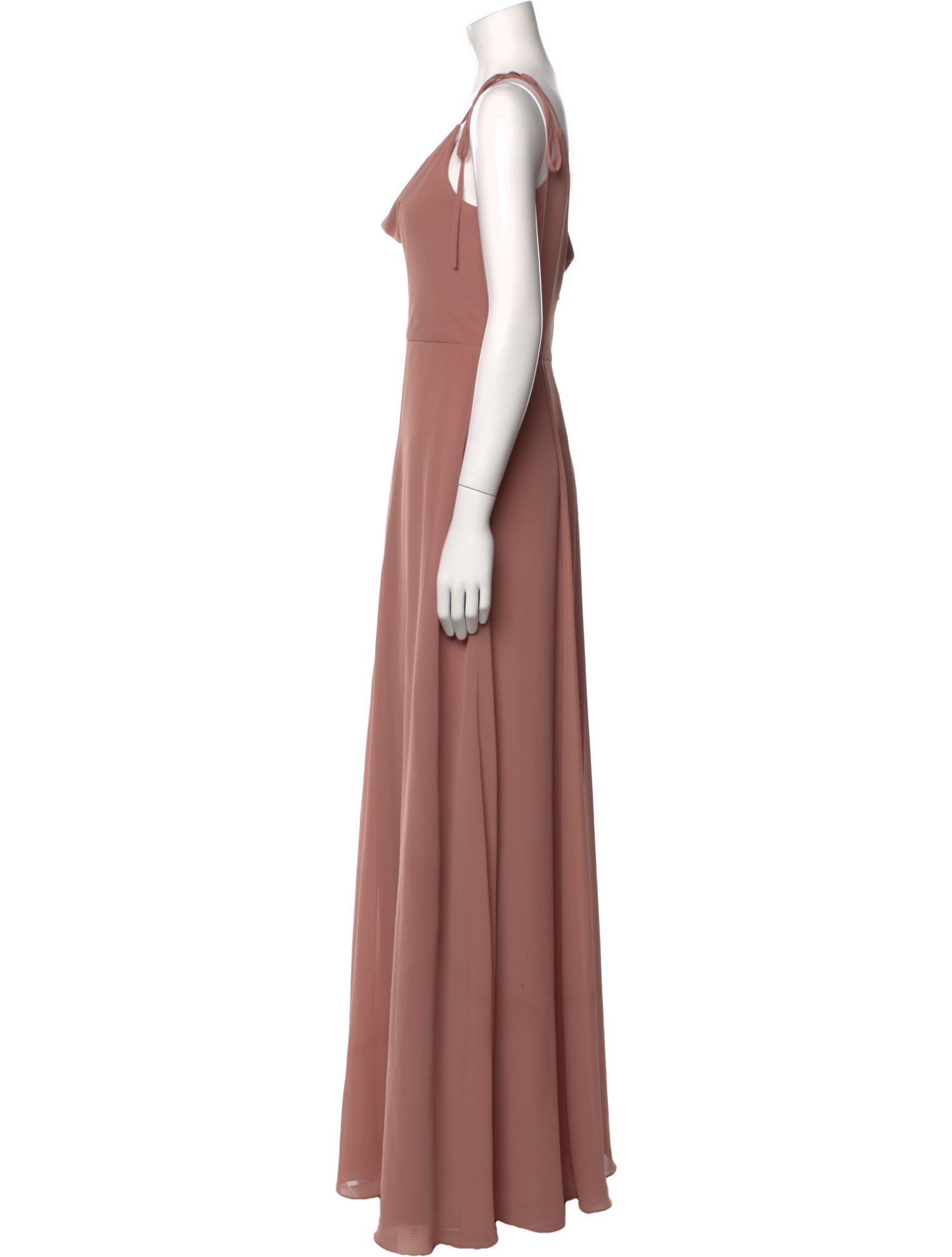 Jenny Yoo Cowl Neck Long Dress