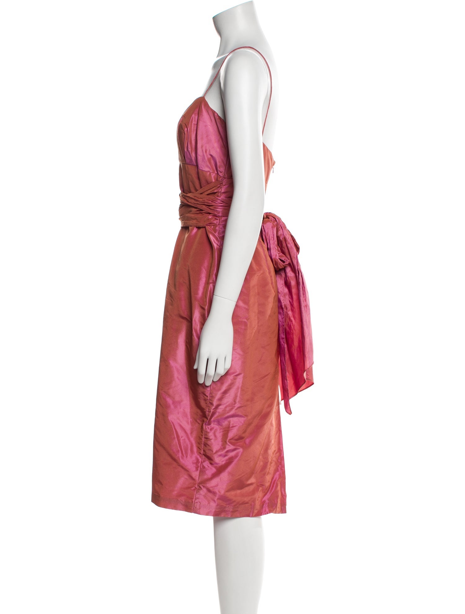 Jenny Yoo Square Neckline Midi Length Dress