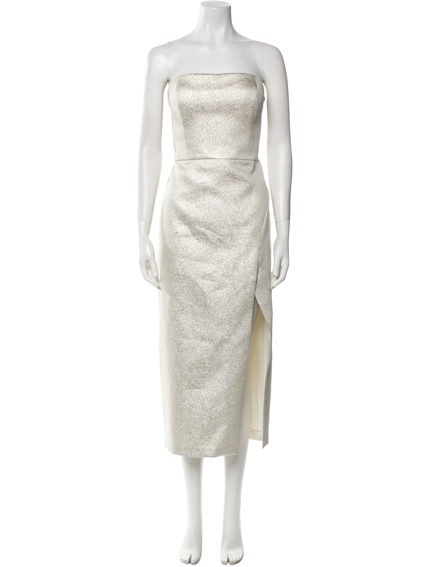 Jenny Yoo Strapless Midi Length Dress