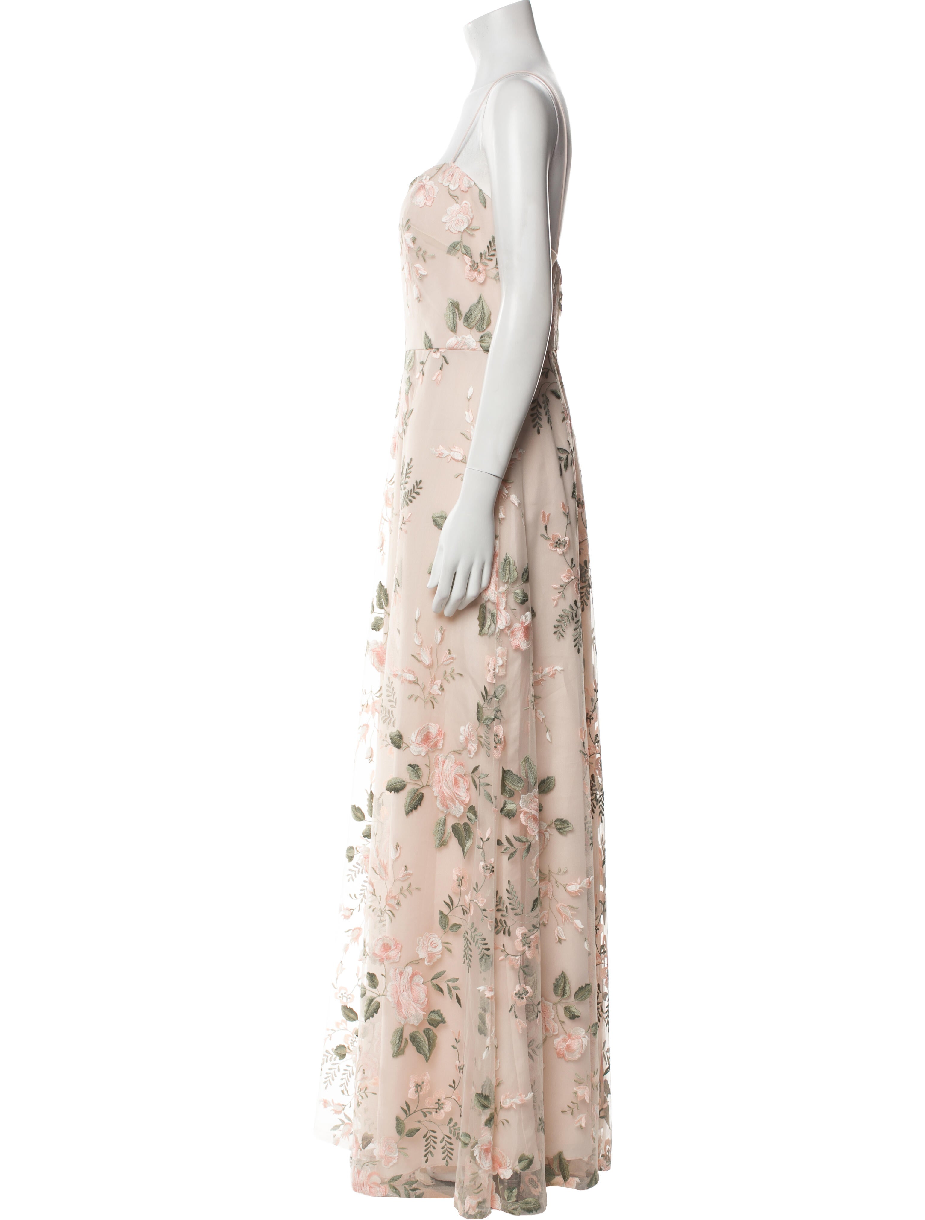 Jenny Yoo Floral Print Long Dress w/ Tags