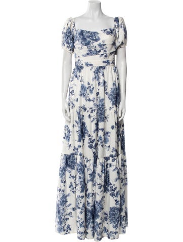 Jenny Yoo Dresses Floral Print Long Dress L