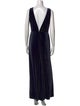 Jenny Yoo V-Neck Long Dress