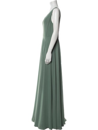 Jenny Yoo V-Neck Long Dress