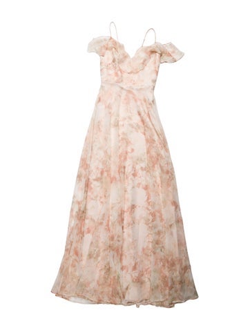 Jenny Yoo Dresses Floral Print Long Dress US 0 | XS