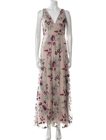 Jenny Yoo Dresses Floral Print Long Dress US 2 | XS