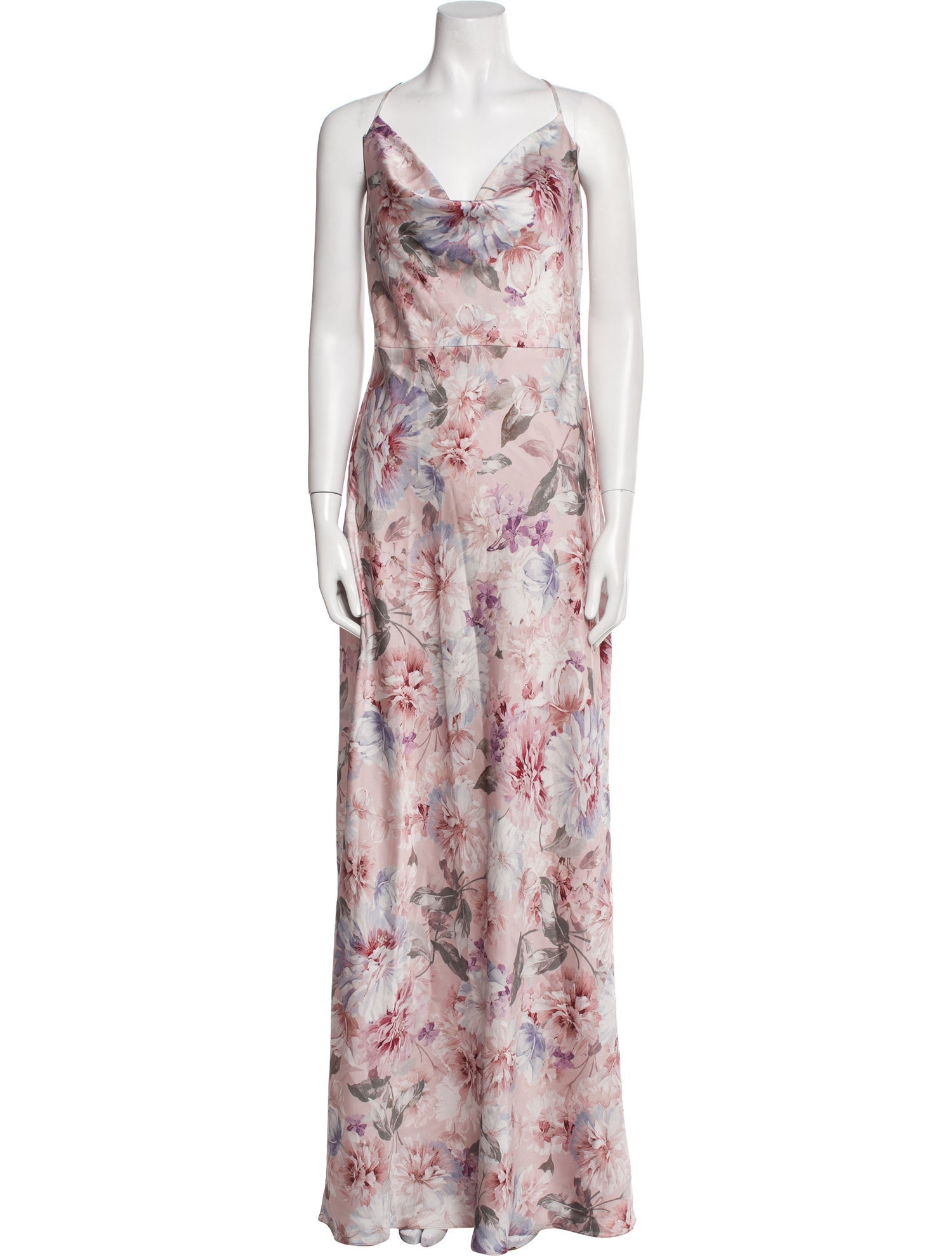 Jenny Yoo Floral Print Long Dress w/ Tags