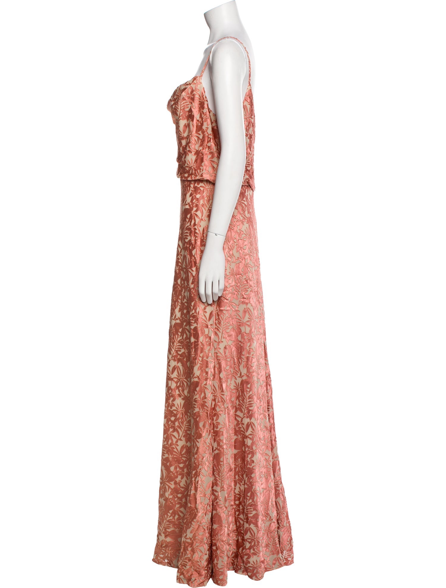 Jenny Yoo Floral Print Long Dress