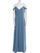 Jenny Yoo V-Neck Long Dress