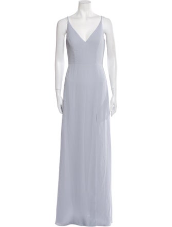 Jenny Yoo V-Neck Long Dress