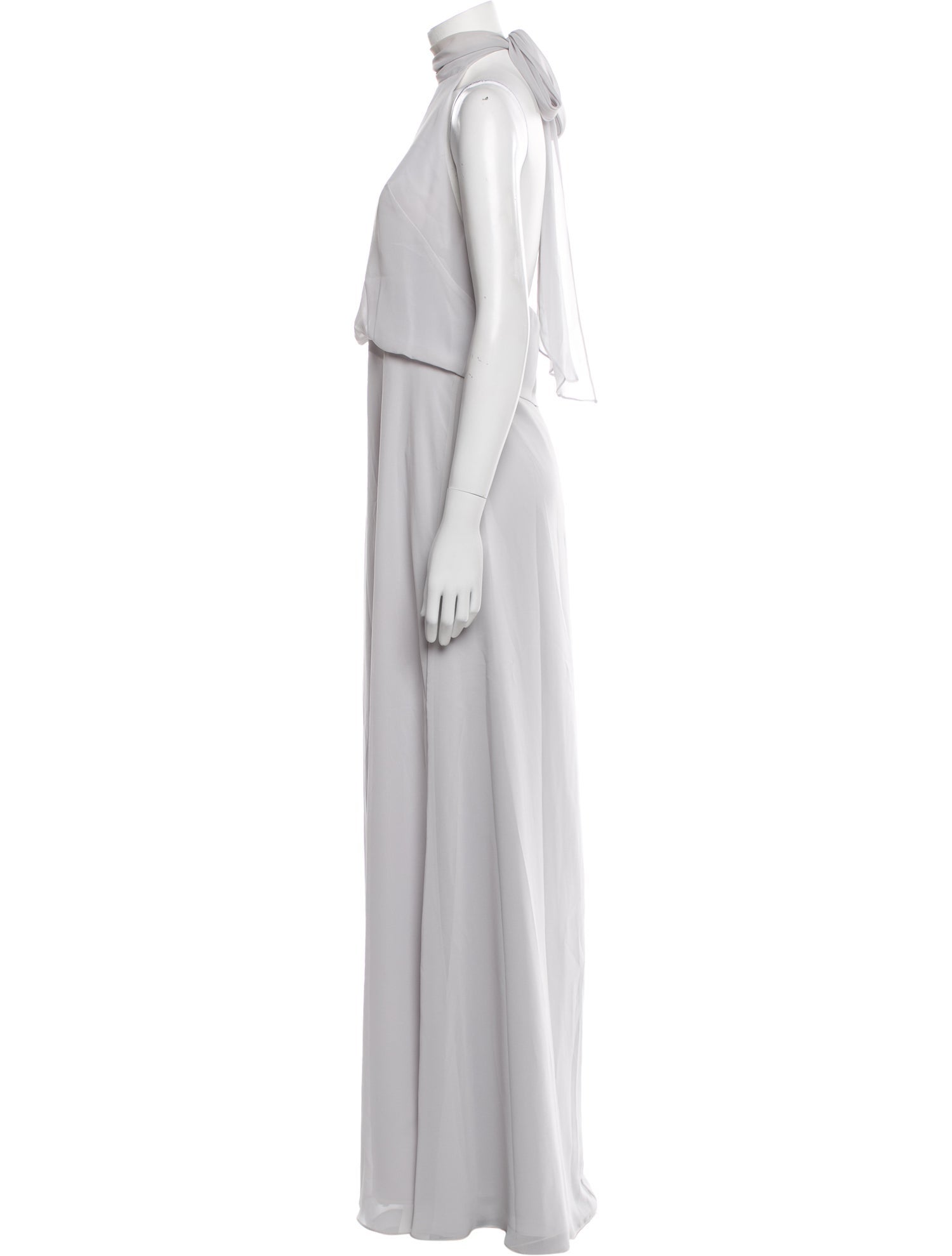 Jenny Yoo Mock Neck Long Dress