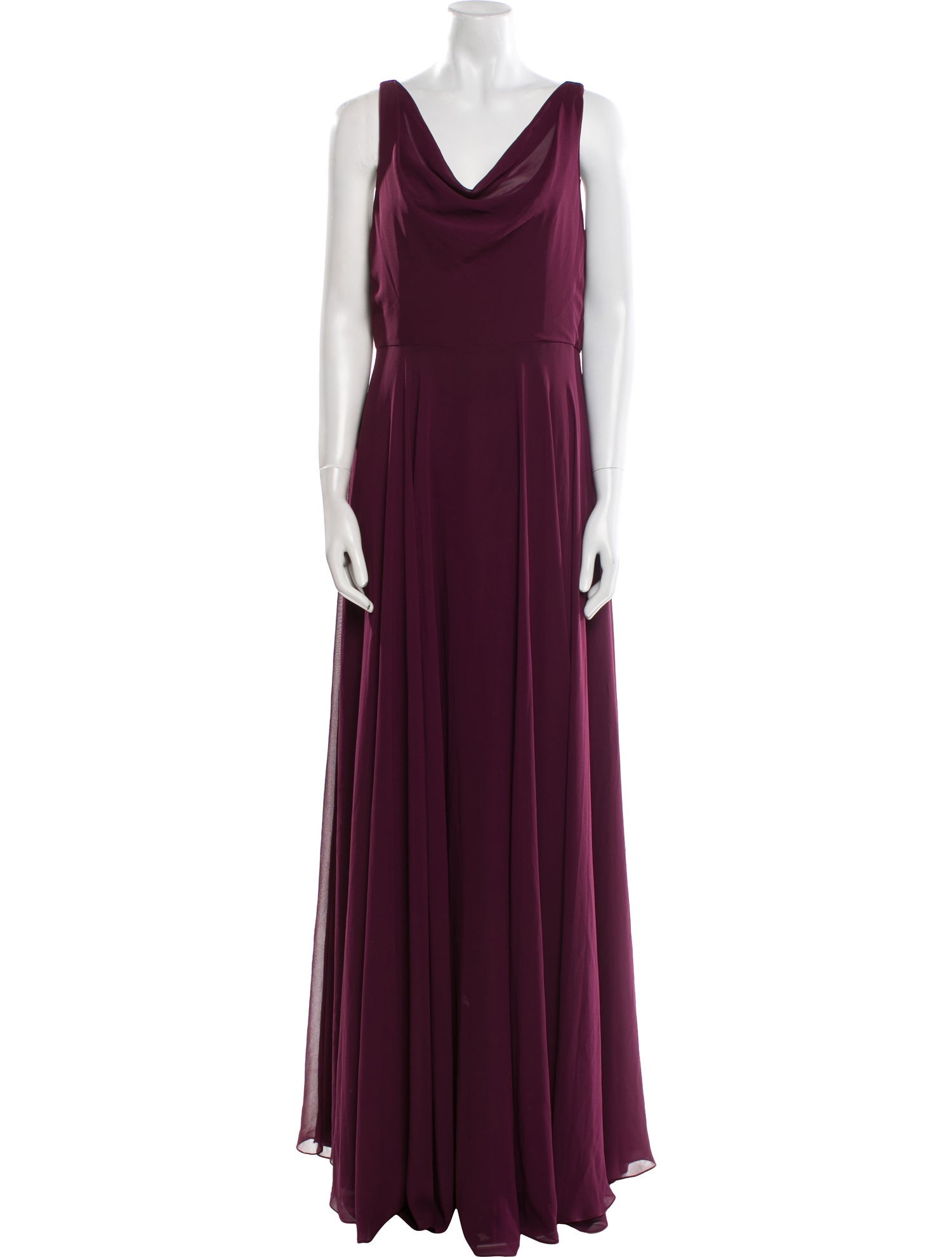 Jenny Yoo Cowl Neck Long Dress