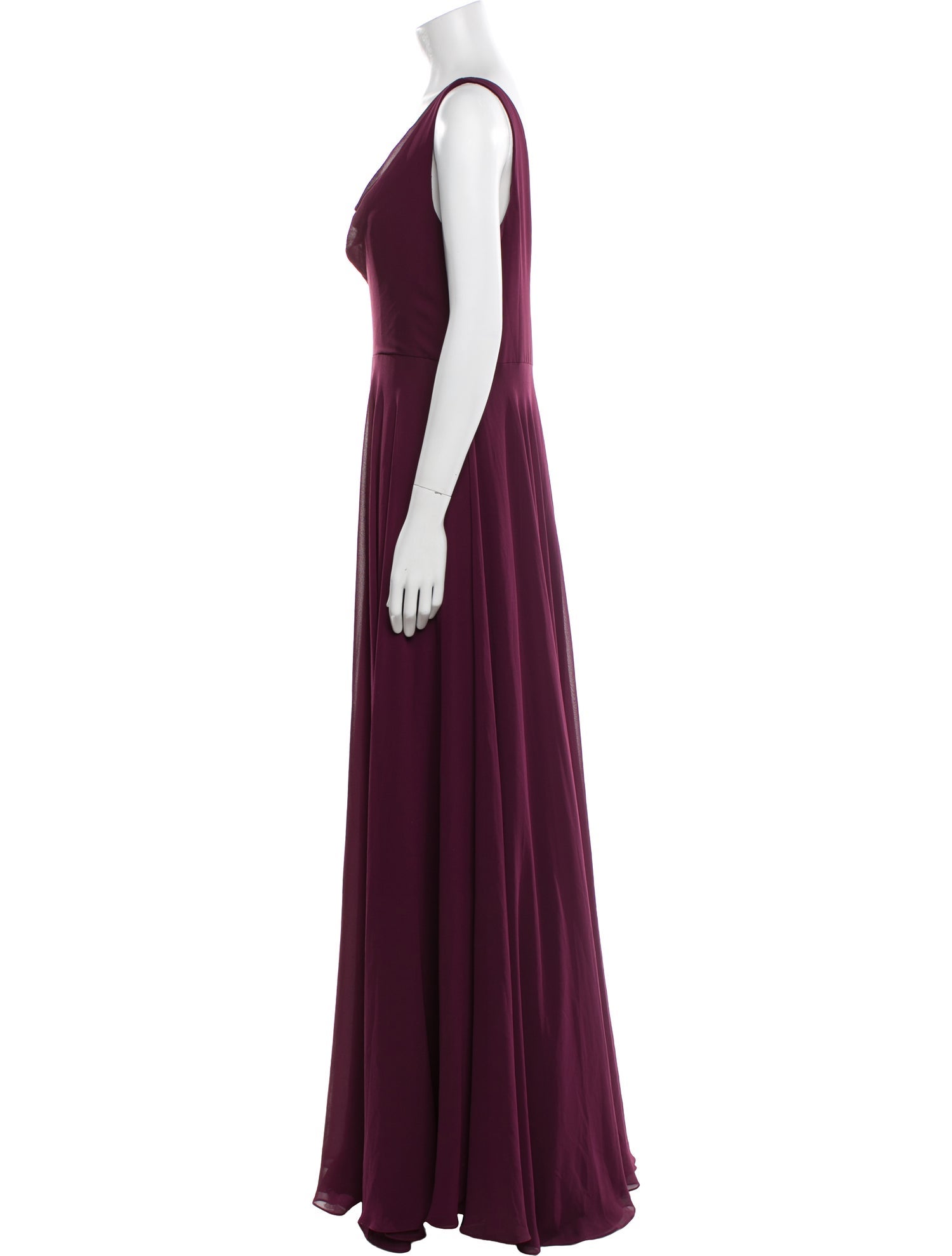 Jenny Yoo Cowl Neck Long Dress