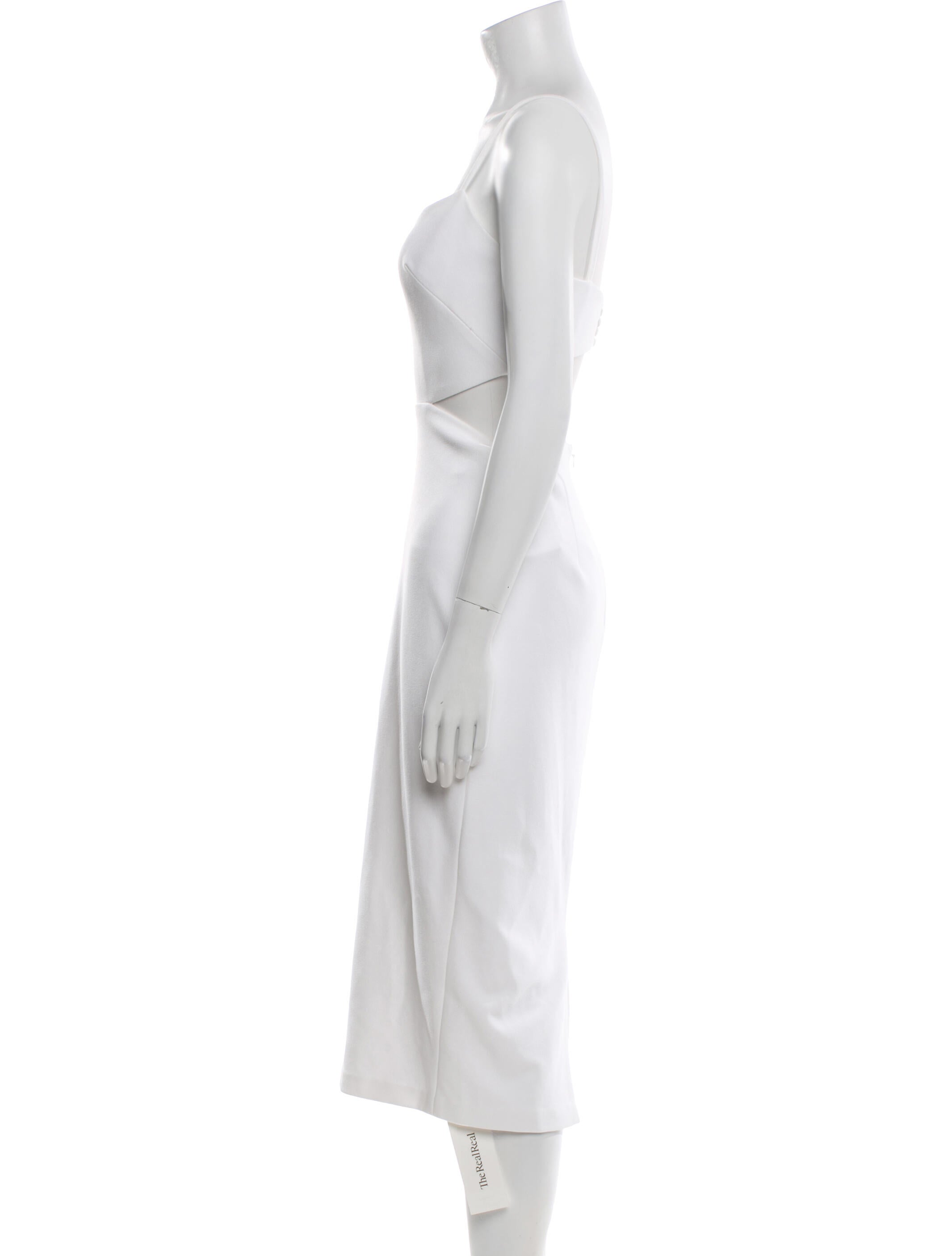 Jenny Yoo Square Neckline Midi Length Dress