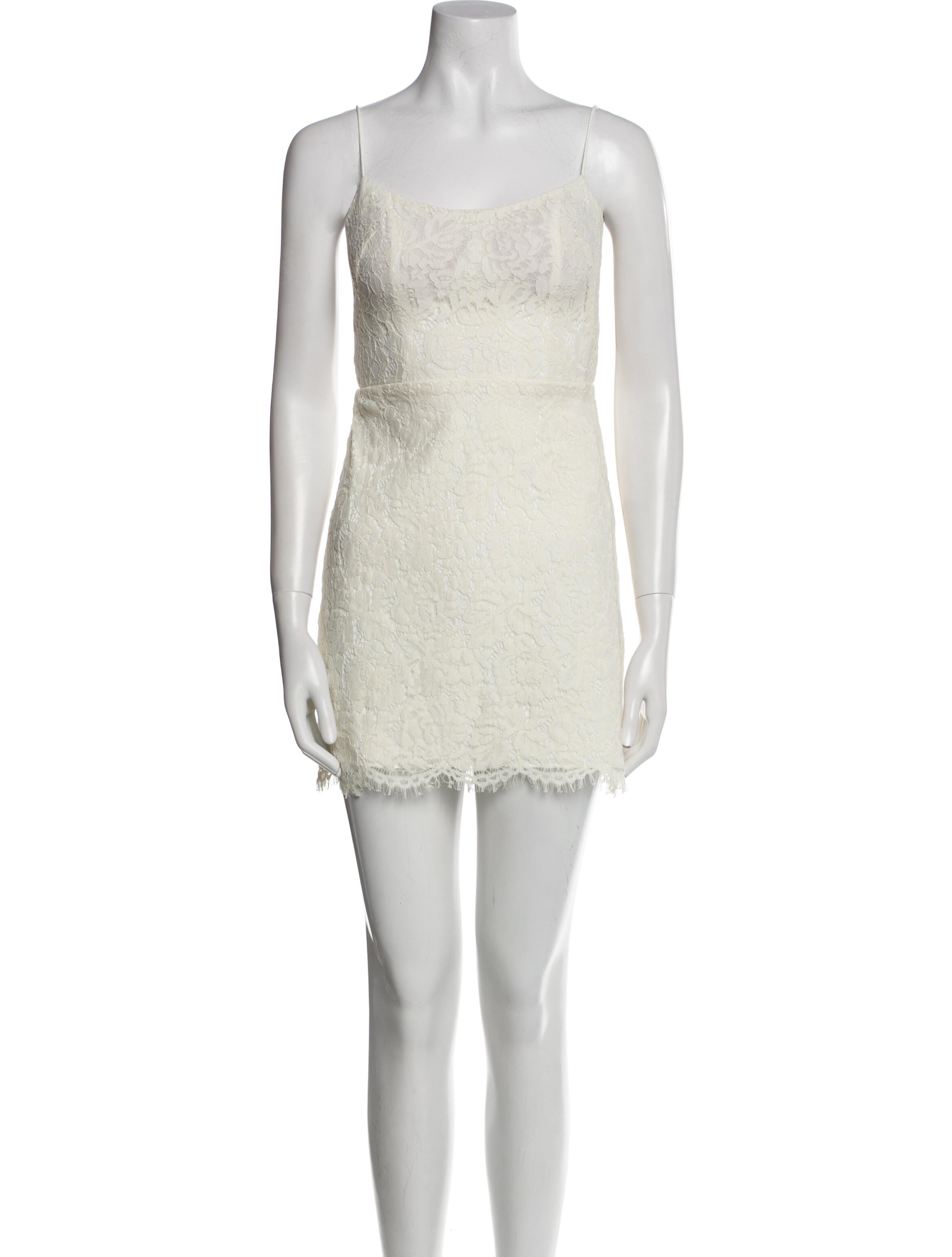 Jenny Yoo Square Neckline Mini Dress