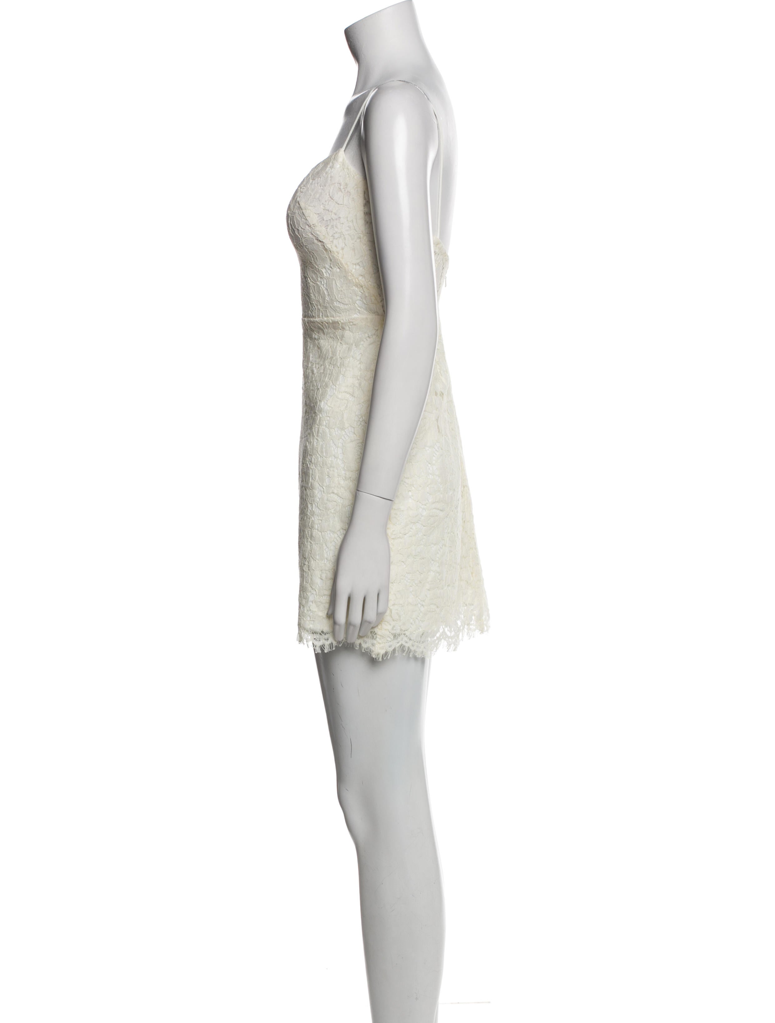 Jenny Yoo Square Neckline Mini Dress