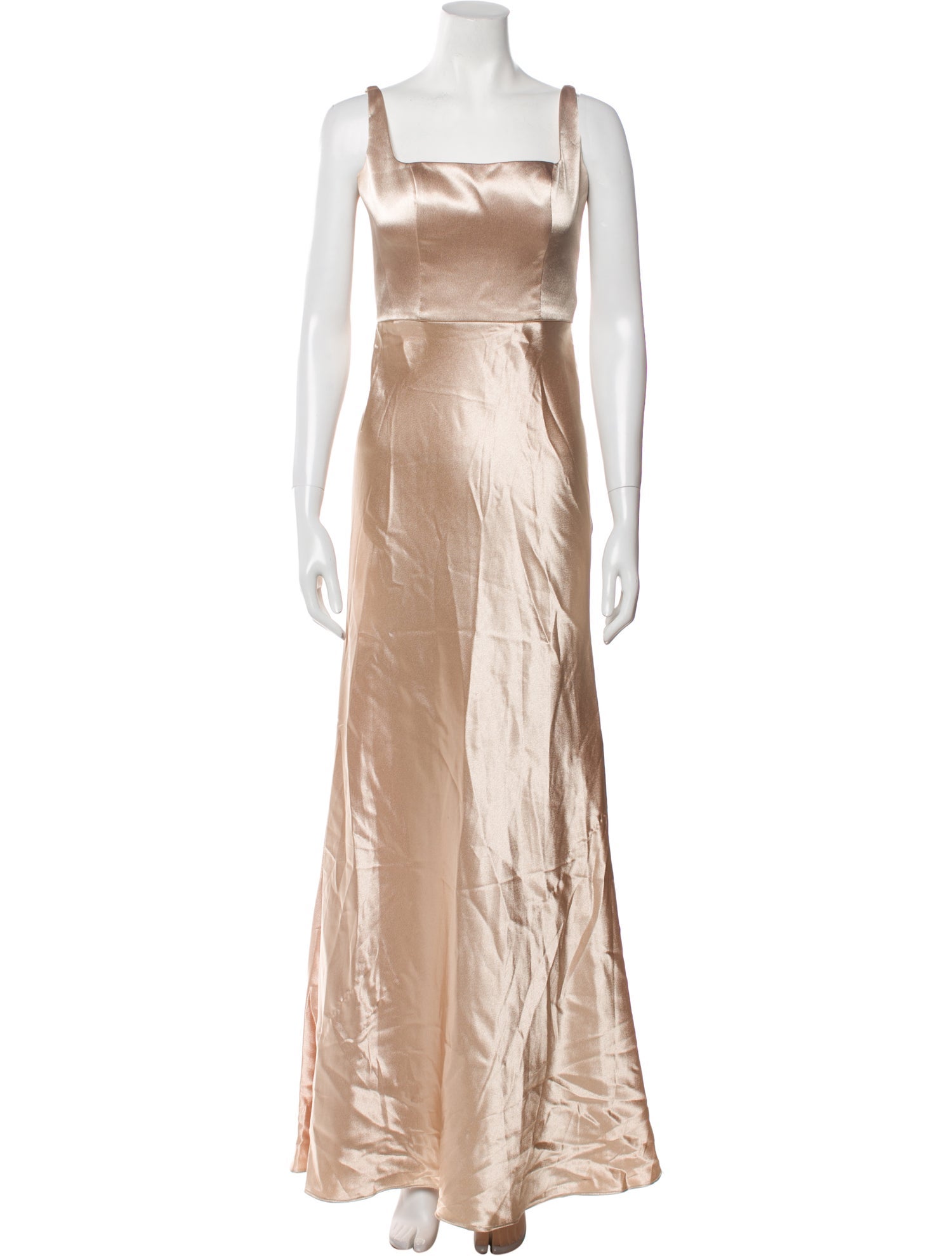 Jenny Yoo Square Neckline Long Dress