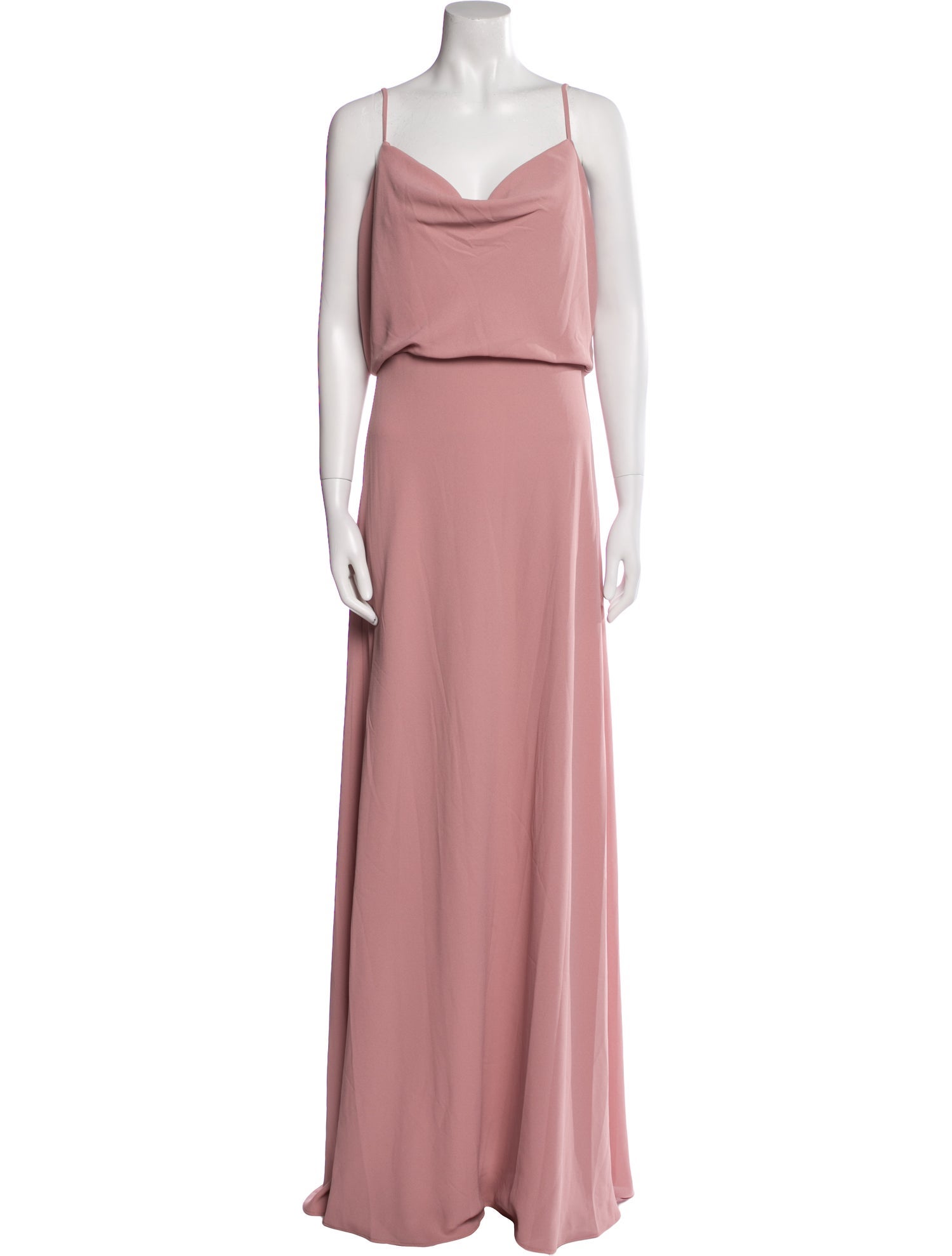 Jenny Yoo Cowl Neck Long Dress