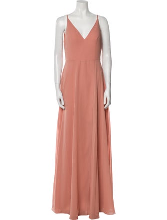 Jenny Yoo V-Neck Long Dress