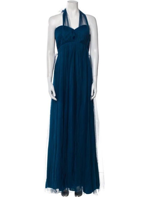 Jenny Yoo Halterneck Long Dress