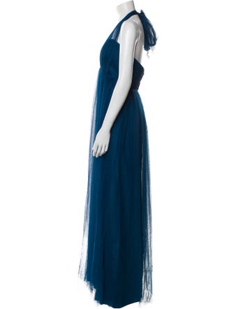 Jenny Yoo Halterneck Long Dress